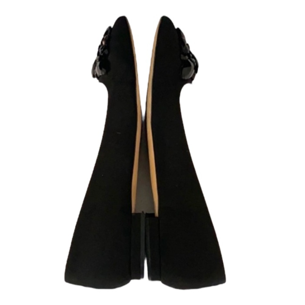 Authentic Kate Spade ♠️ black fabric designer flats Sz 7 - Picture 7 of 8